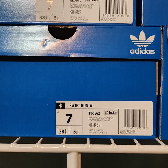 adidas Swift Run W 7 Raw White/Core Black/Carbon - Picture 7 of 9